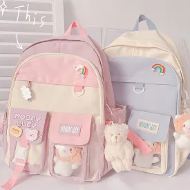 Cute bear pendant backpack PL52055