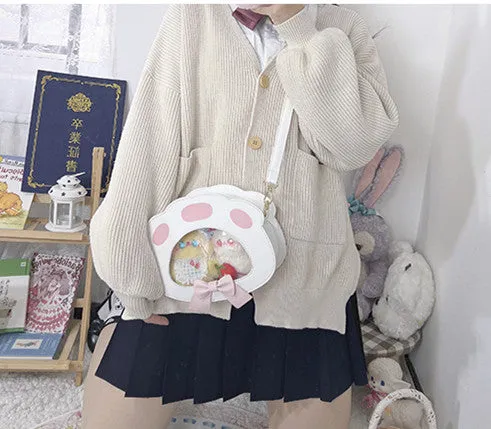 Cute cat paw shoulder bag PL52829