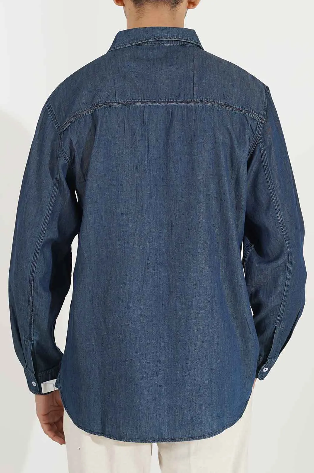 DENIM SHIRT WITH PATCH POCKETS