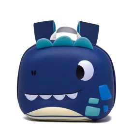 Derek the Dino 3d Light weighted Ergo Backpack for Toddlers & Kids with Leash, Blue