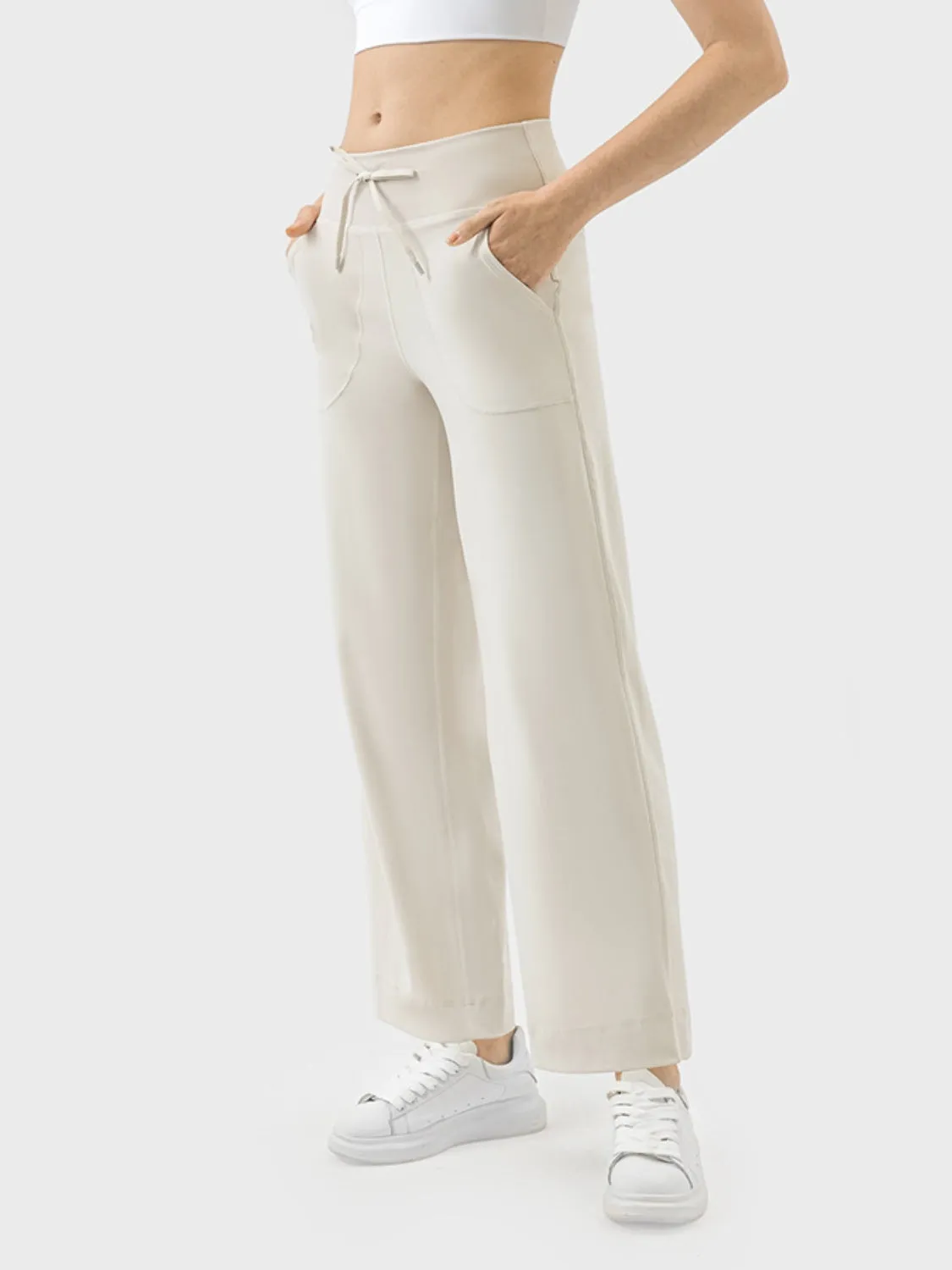 Drawstring Active Pants with Pockets