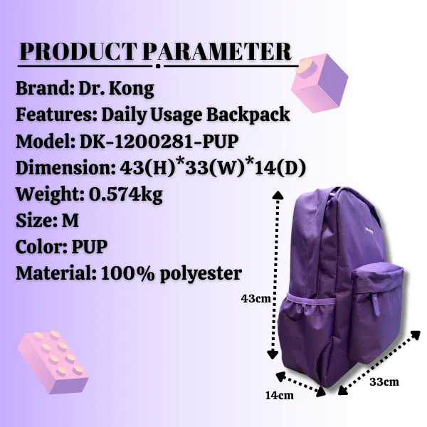 DR.KONG DAYPACK BACKPACKS M SIZE DK-1200281(RP : $69.90)