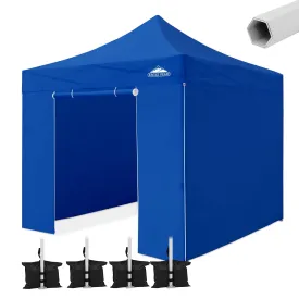 EAGLE PEAK 10x10 Heavy Duty Pop up Commercial Canopy with Removable Sidewalls,4 Sandbags