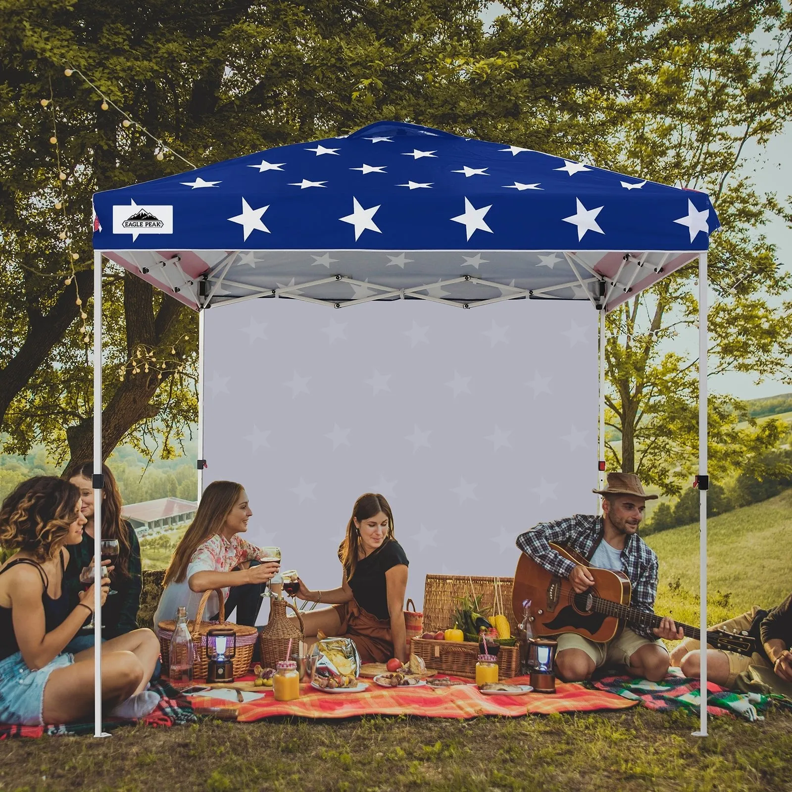 EAGLE PEAK 8x8 Pop Up Straight Leg Canopy with Sidewall