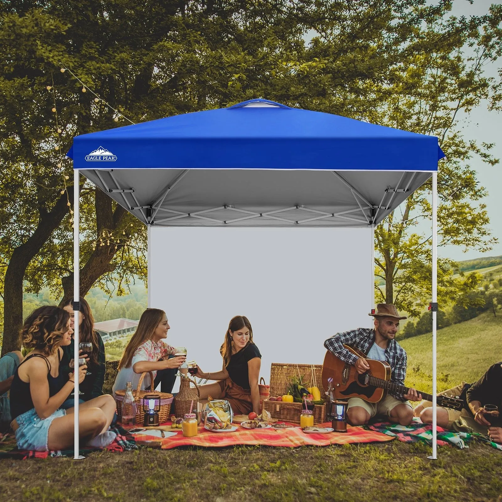 EAGLE PEAK 8x8 Pop Up Straight Leg Canopy with Sidewall