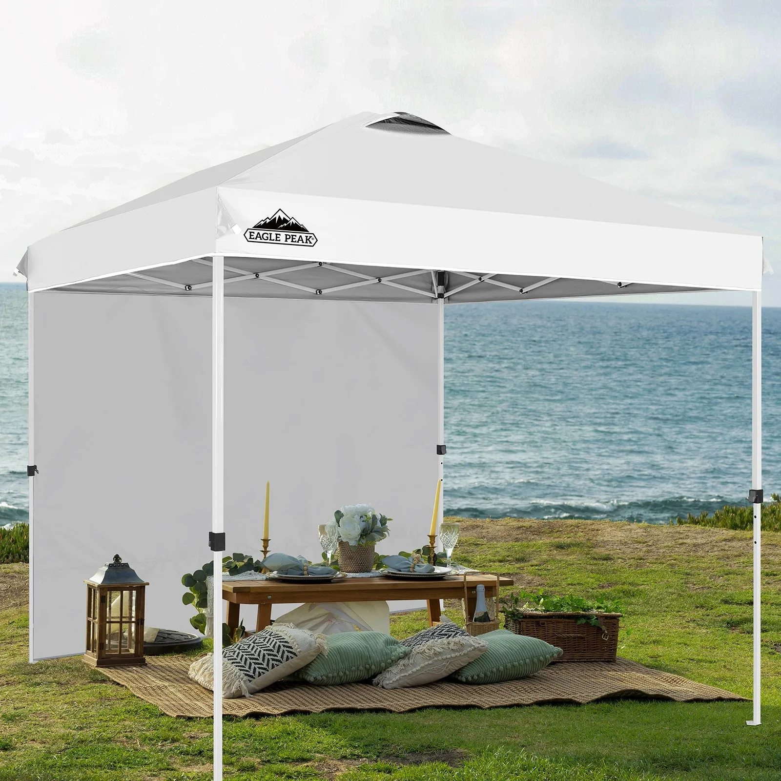 EAGLE PEAK 8x8 Pop Up Straight Leg Canopy with Sidewall