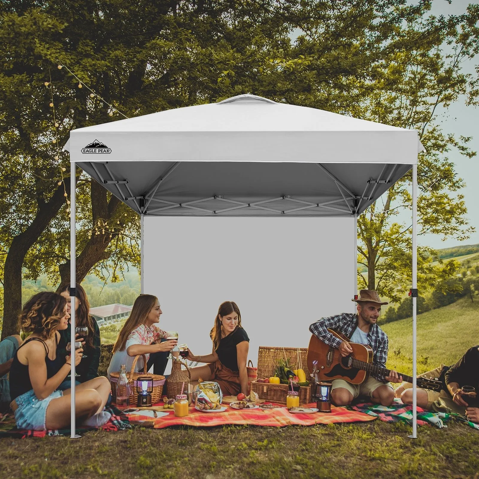 EAGLE PEAK 8x8 Pop Up Straight Leg Canopy with Sidewall