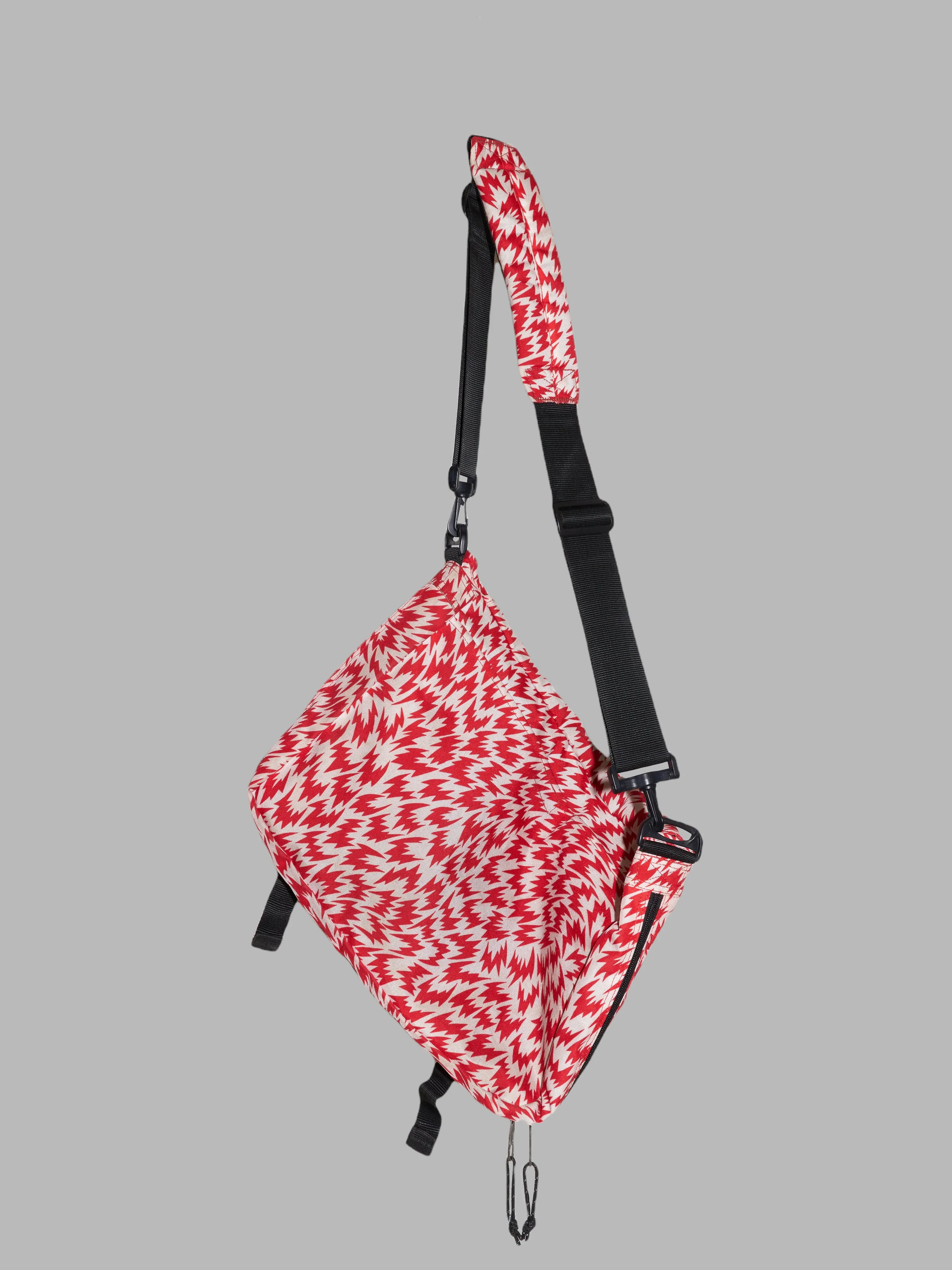 Eastpak x Eley Kishimoto 2009 red corduroa nylon flash print messenger bag