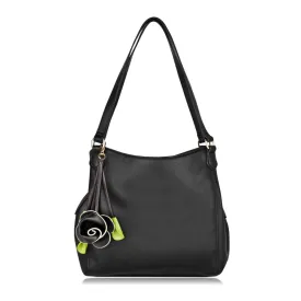 Espe Lauren Hobo Black Shoulder Bag (Women's)