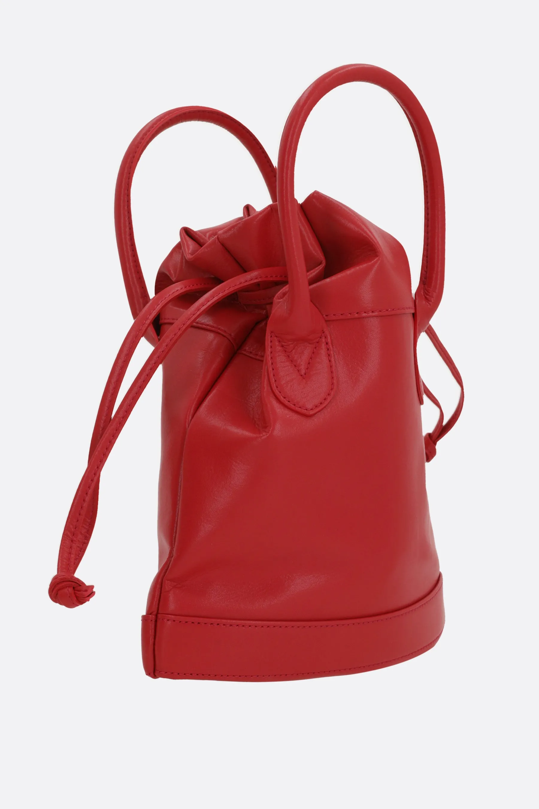 faux leather mini bucket bag