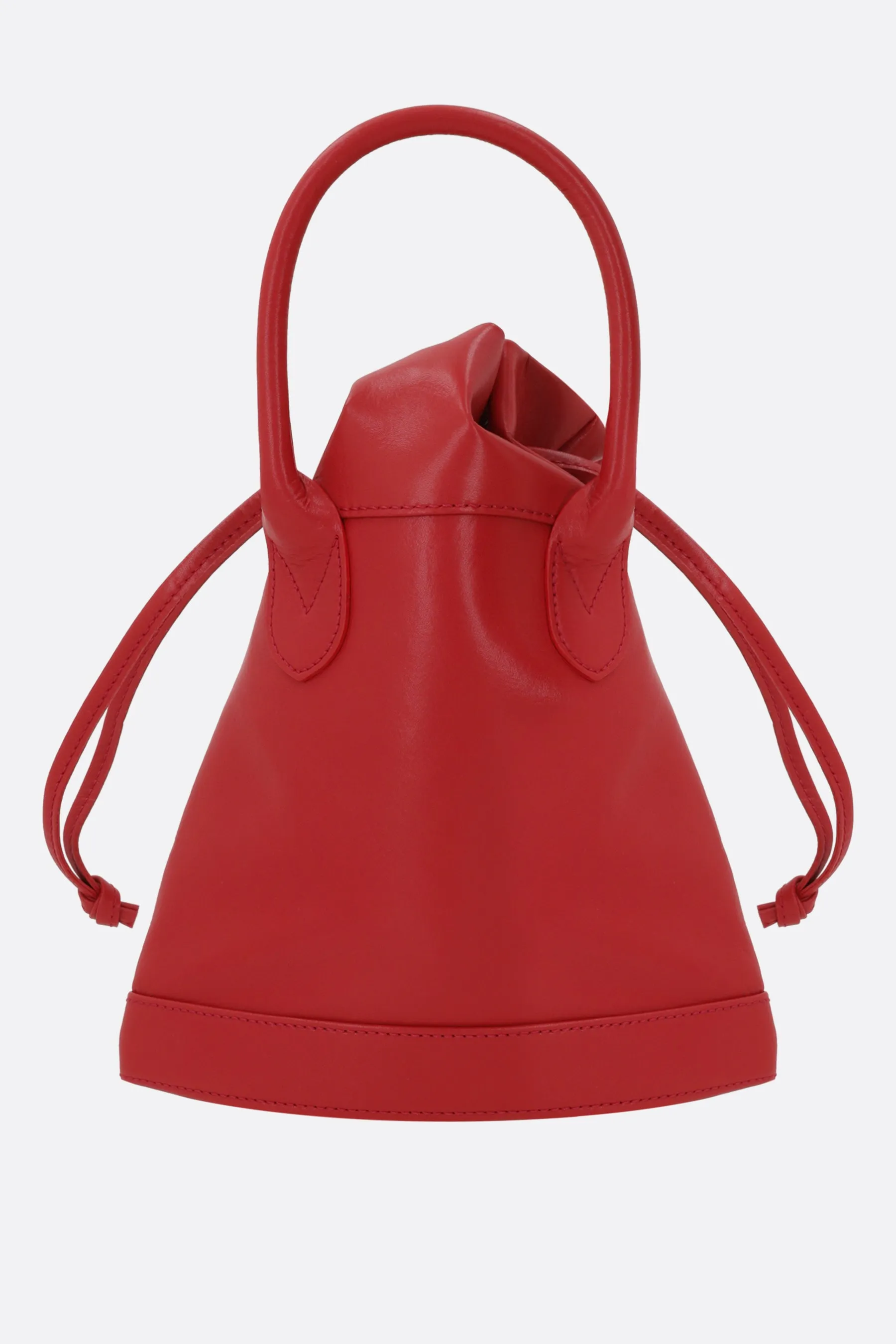 faux leather mini bucket bag