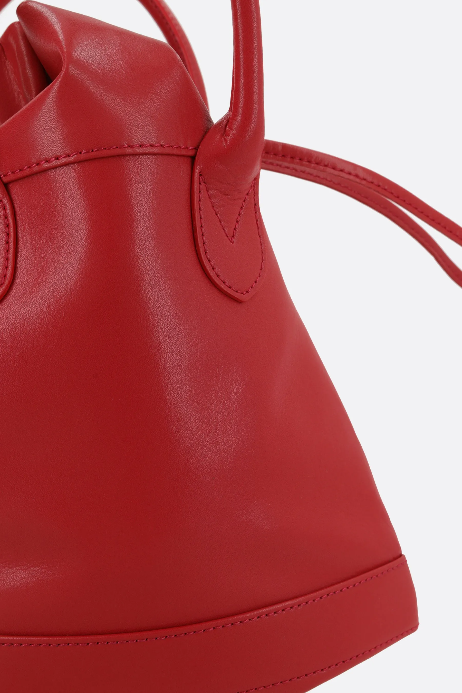 faux leather mini bucket bag