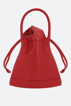 faux leather mini bucket bag