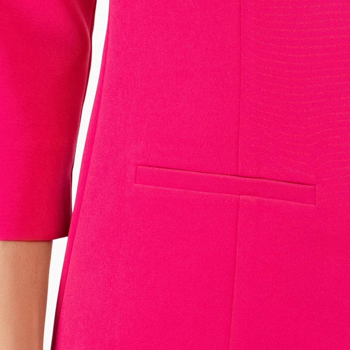 Fitted Blouse with Pockets in Fuxia