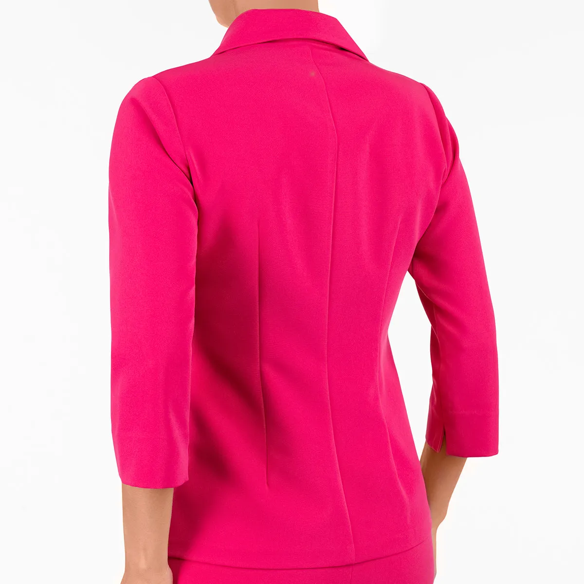 Fitted Blouse with Pockets in Fuxia