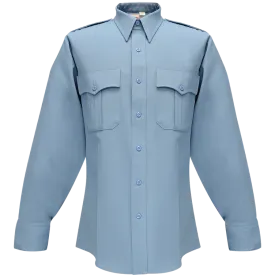 Flying Cross Command Long Sleeve Shirt w/ Zipper & Convertible Sport Collar - Brilliant Blue