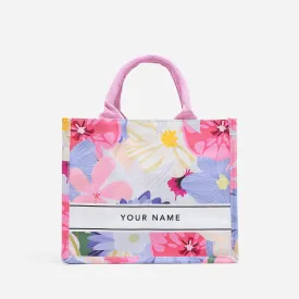 Full Bloom Mini Canvas Tote Bag