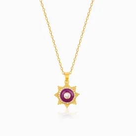 Golden British Royal Pendant with Link Chain