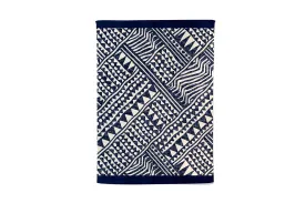 GRAFFITO BEACH TOWEL BLUE / MILK