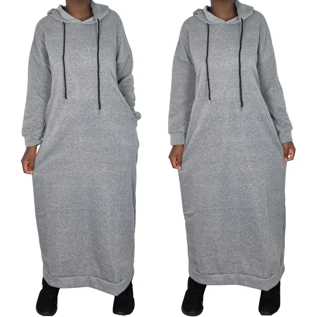 ISRAELITE Hooded Sweatshirt Dress with Pockets