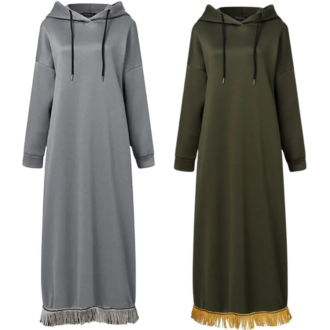 ISRAELITE Hooded Sweatshirt Dress with Pockets