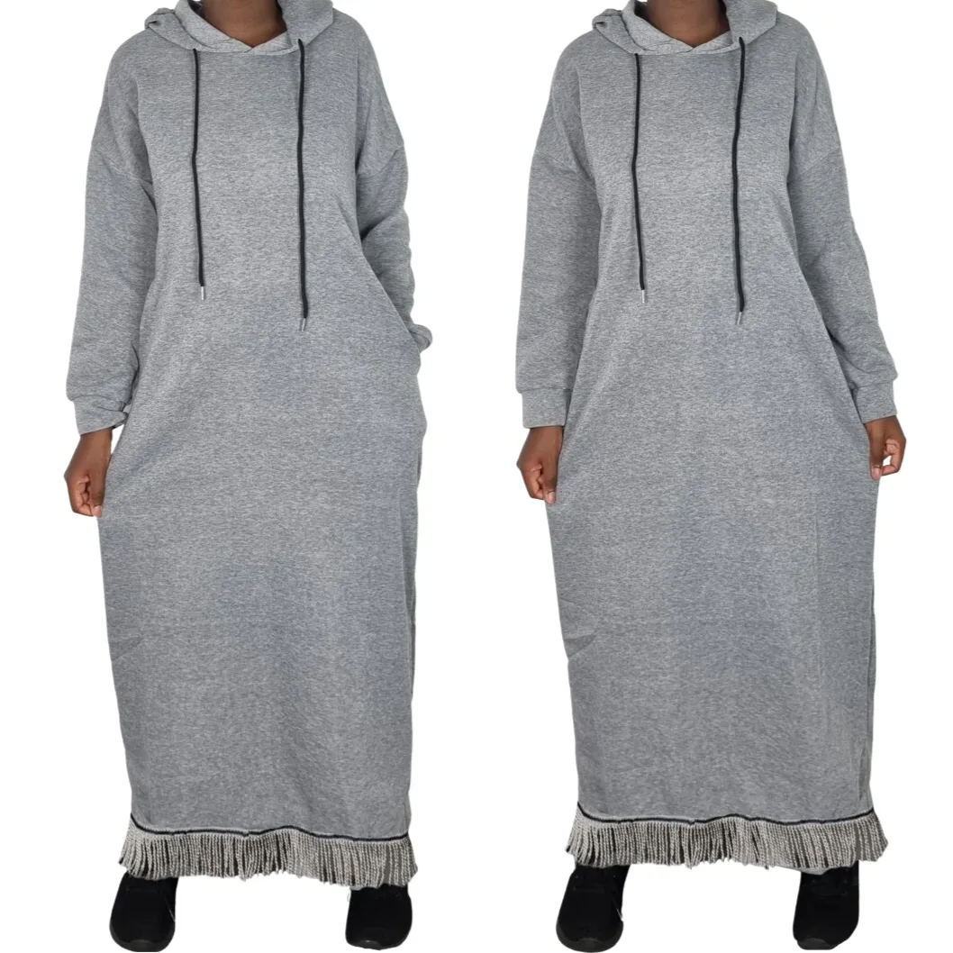 ISRAELITE Hooded Sweatshirt Dress with Pockets