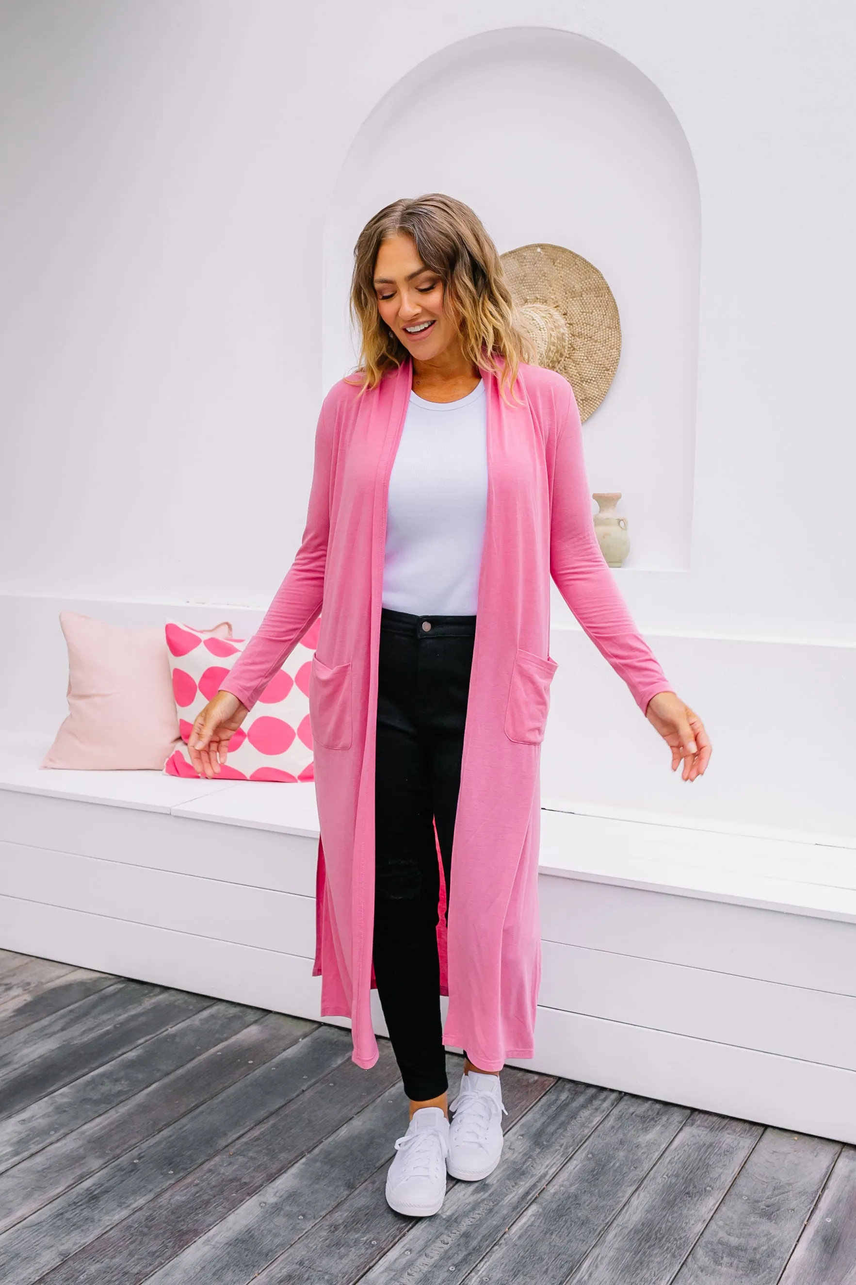 Jane Cardigan in Dark Pink