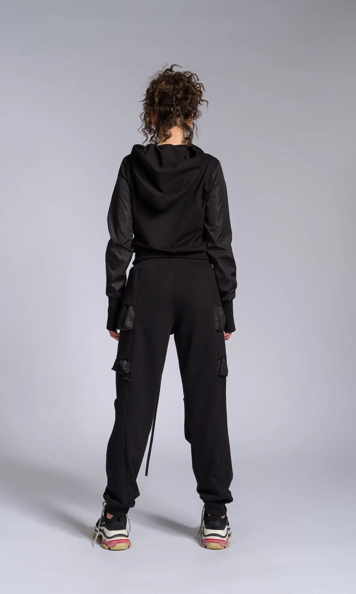 Jogger Pants with Layered Flap Pockets