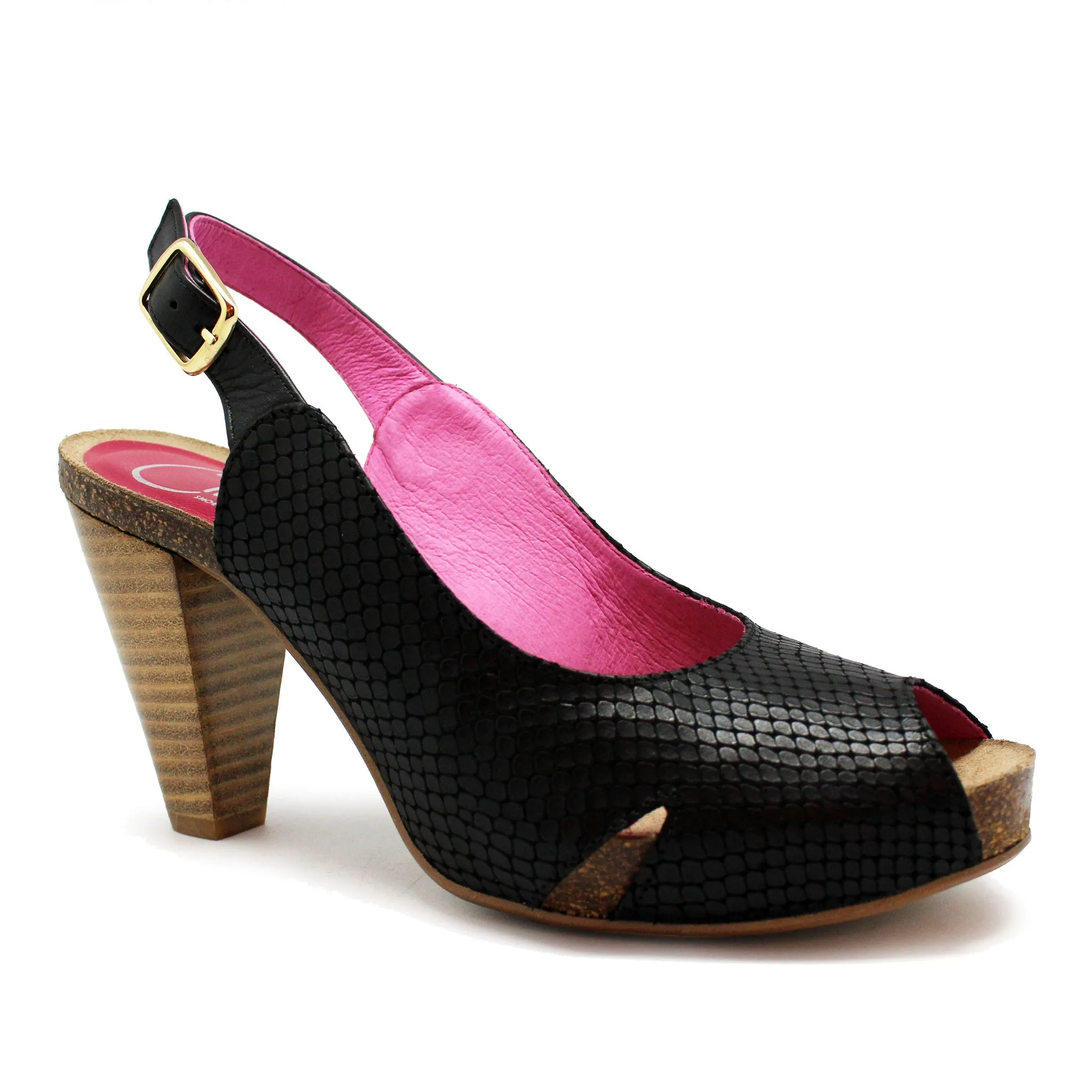 Ju Jube - Black snake print- last pairs 40 & 41