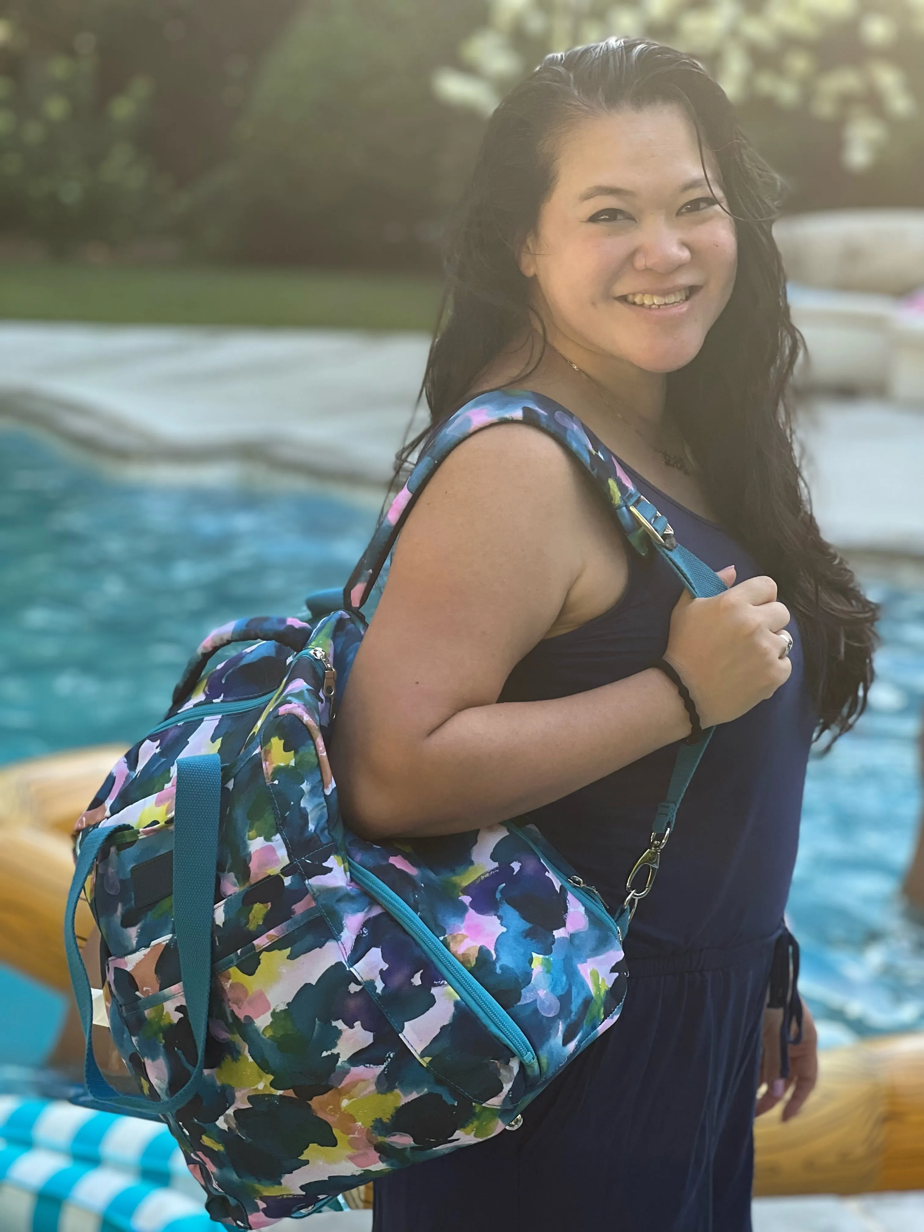 Kelly Breast Pump Backpack (Aquarelle)