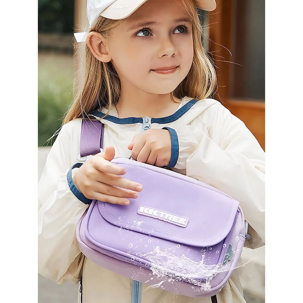 Lilac Canvas Material Casual Sling Bag for Kids