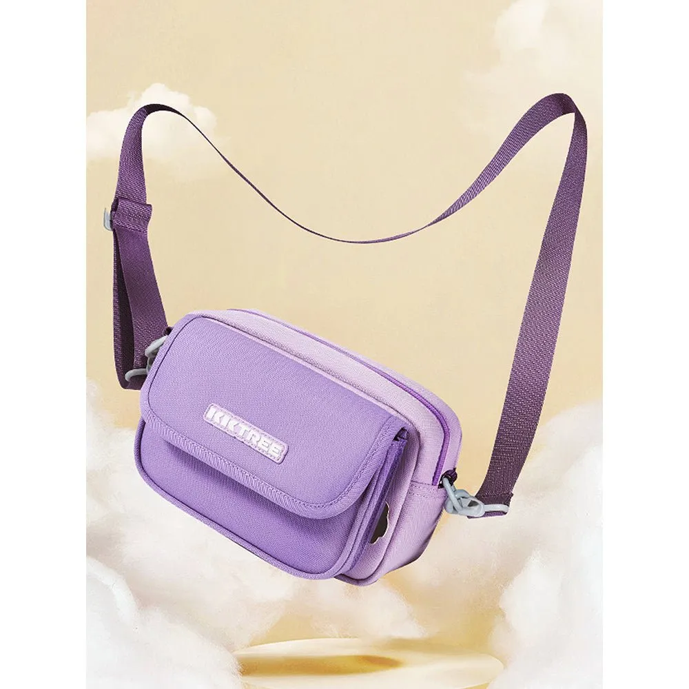 Lilac Canvas Material Casual Sling Bag for Kids