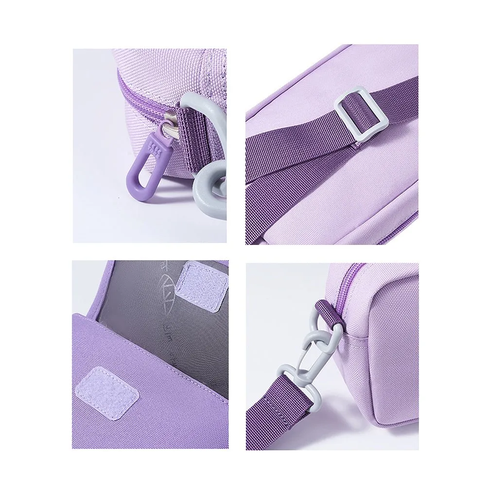 Lilac Canvas Material Casual Sling Bag for Kids