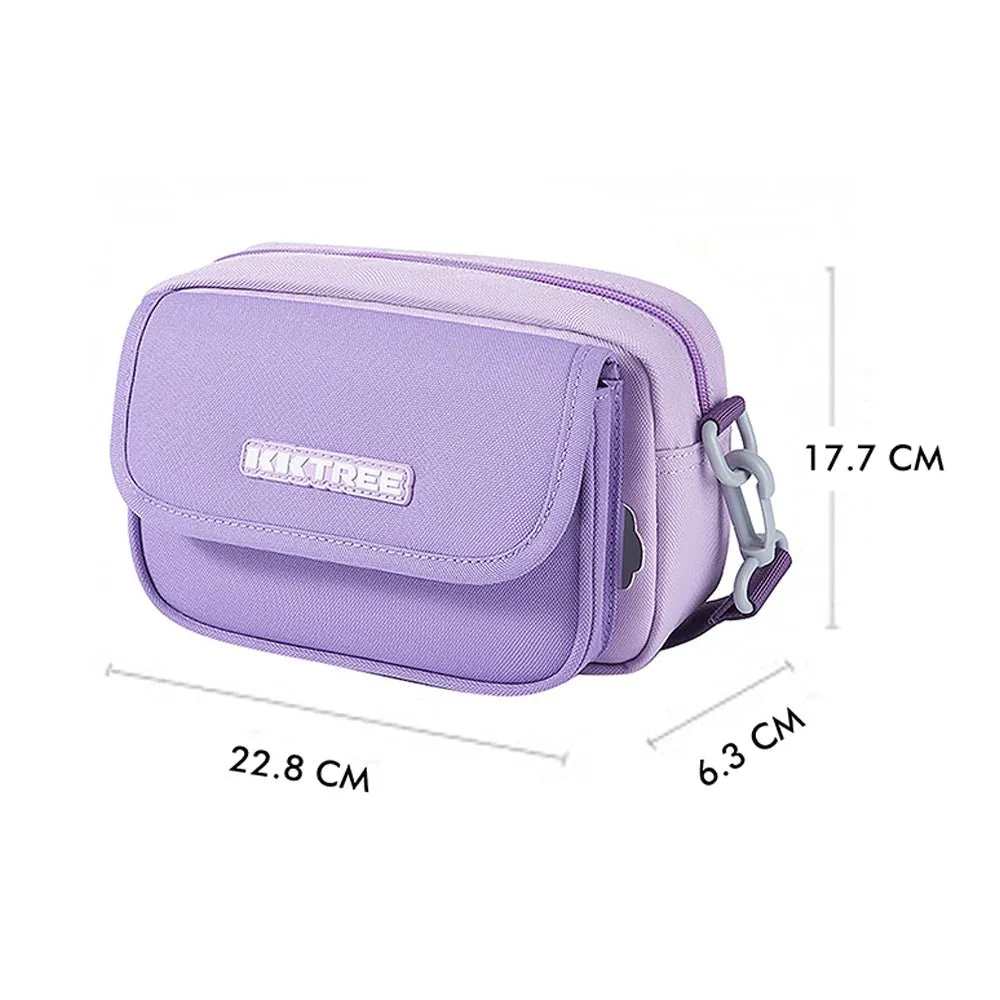 Lilac Canvas Material Casual Sling Bag for Kids