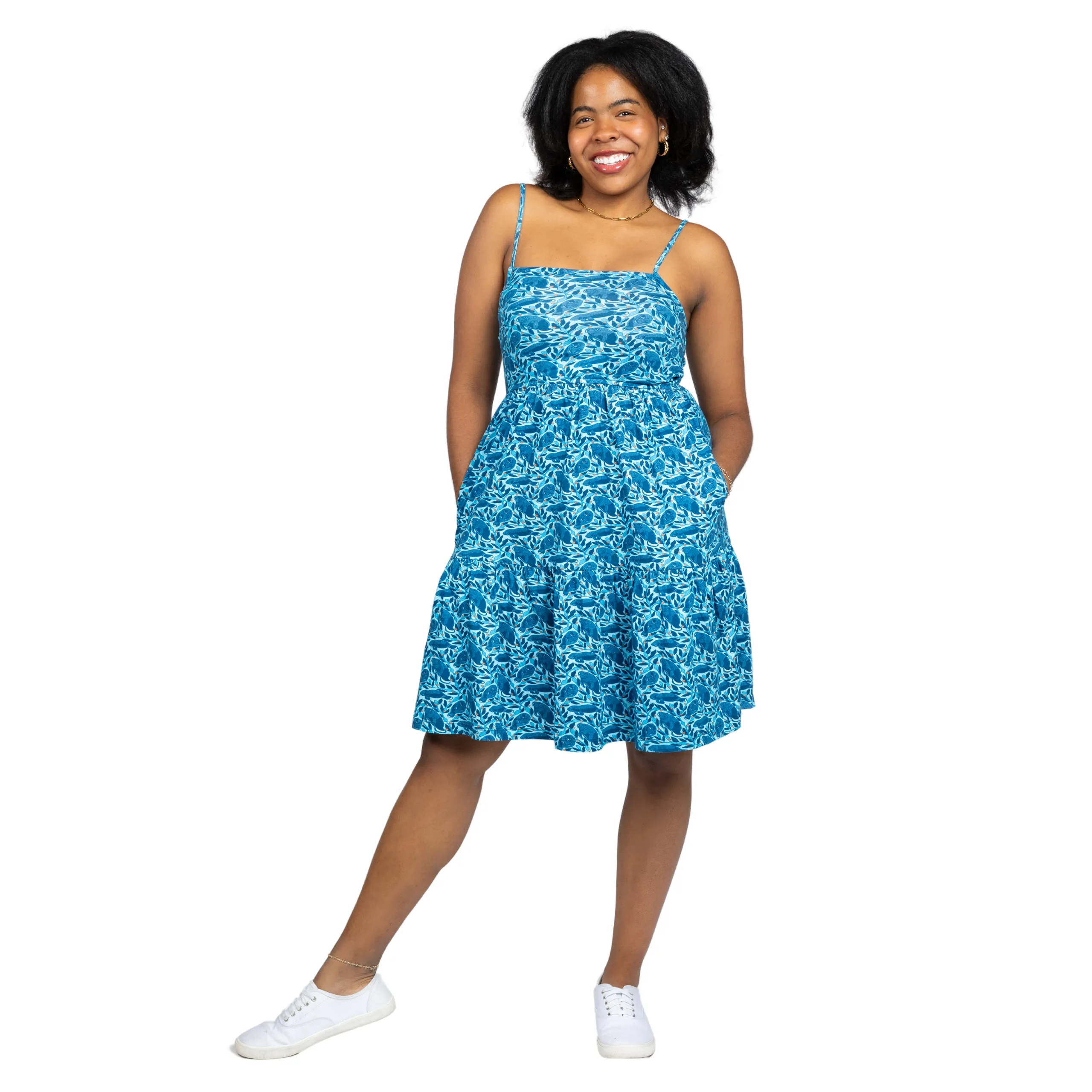 Manatees Sleeveless Frill Dress