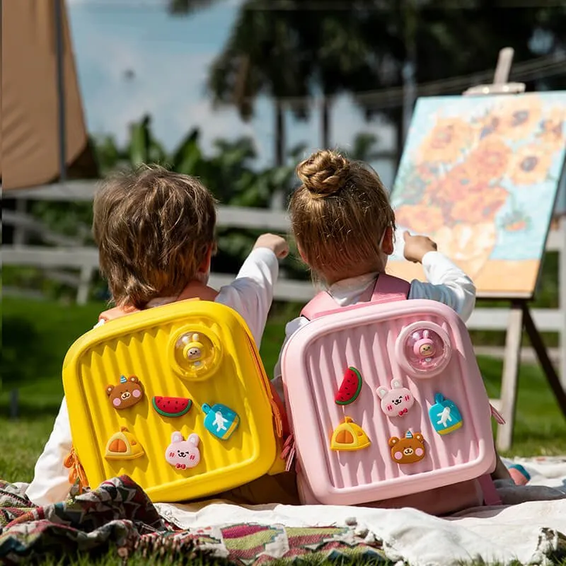 Marigold Yellow Globe Movable Trinkets Fashion Backpack