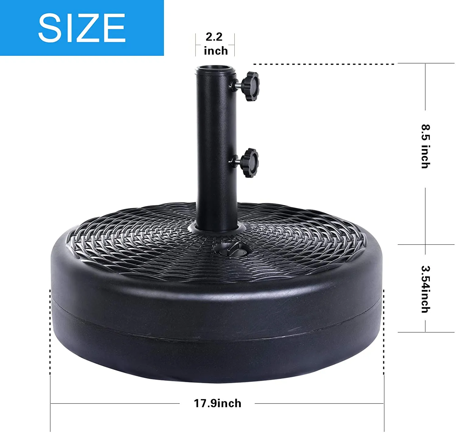 MASTERCANOPY Umbrella Stand Water Filled Patio Umbrella Holder Base