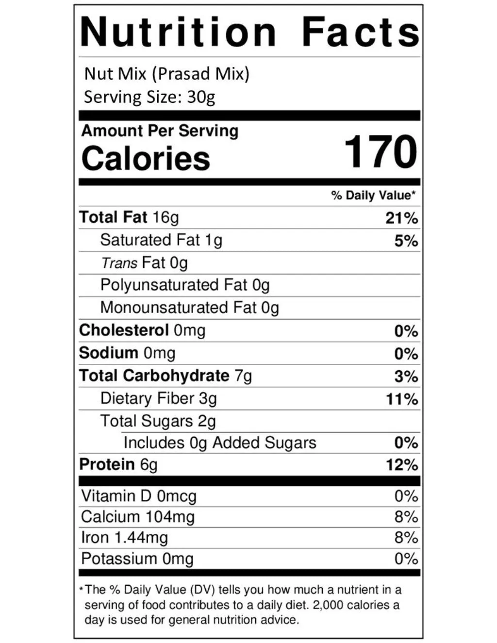 Nut Mix Raw (Prasad Mix)