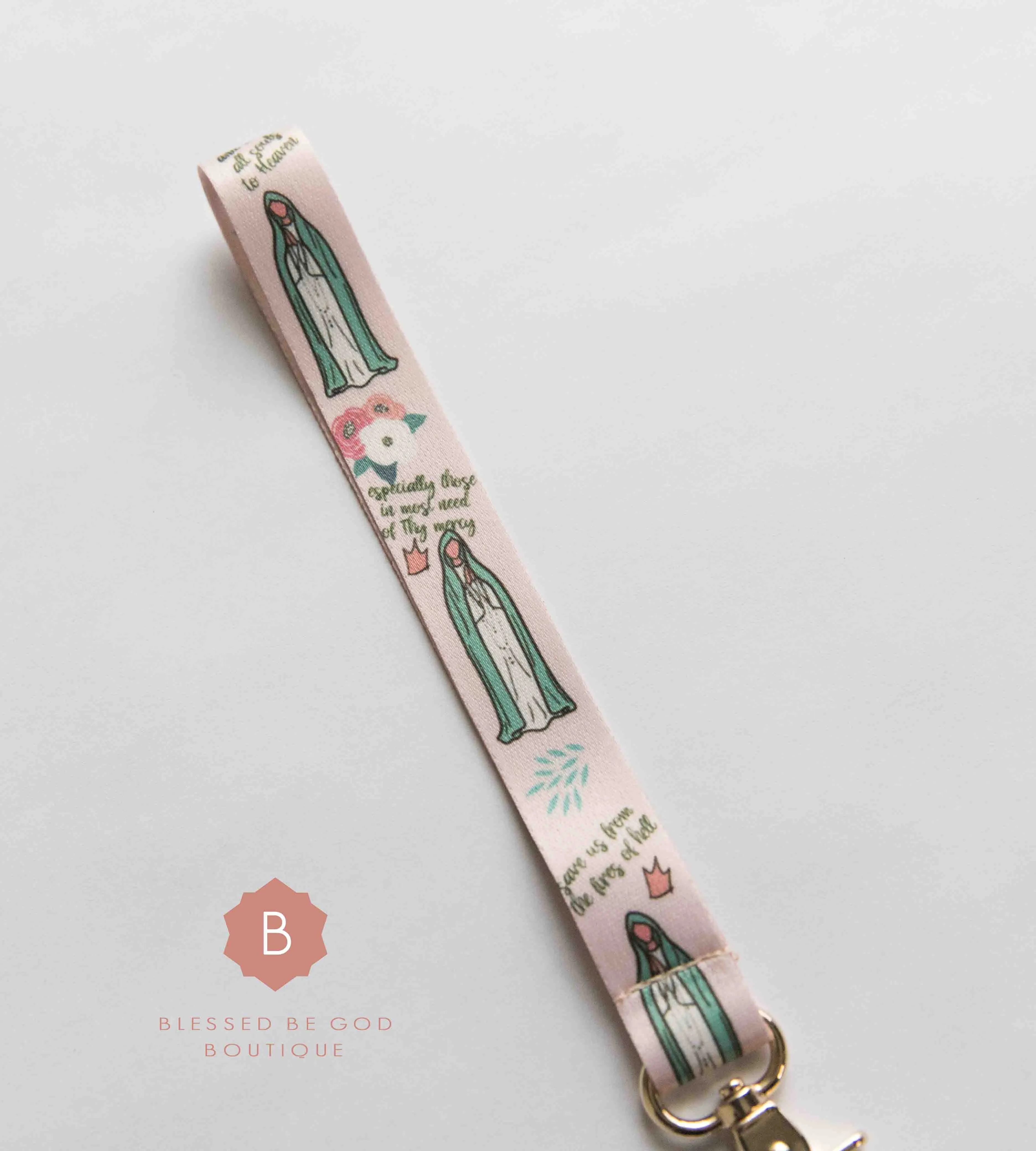 Our Lady Of Fatima Wristlet, Keychain