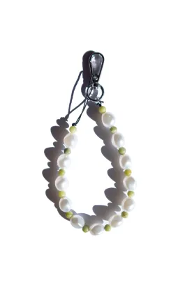 Pearly — Jade stone beaded phone charm