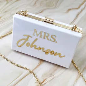 Personalized Acrylic Clutch Purse