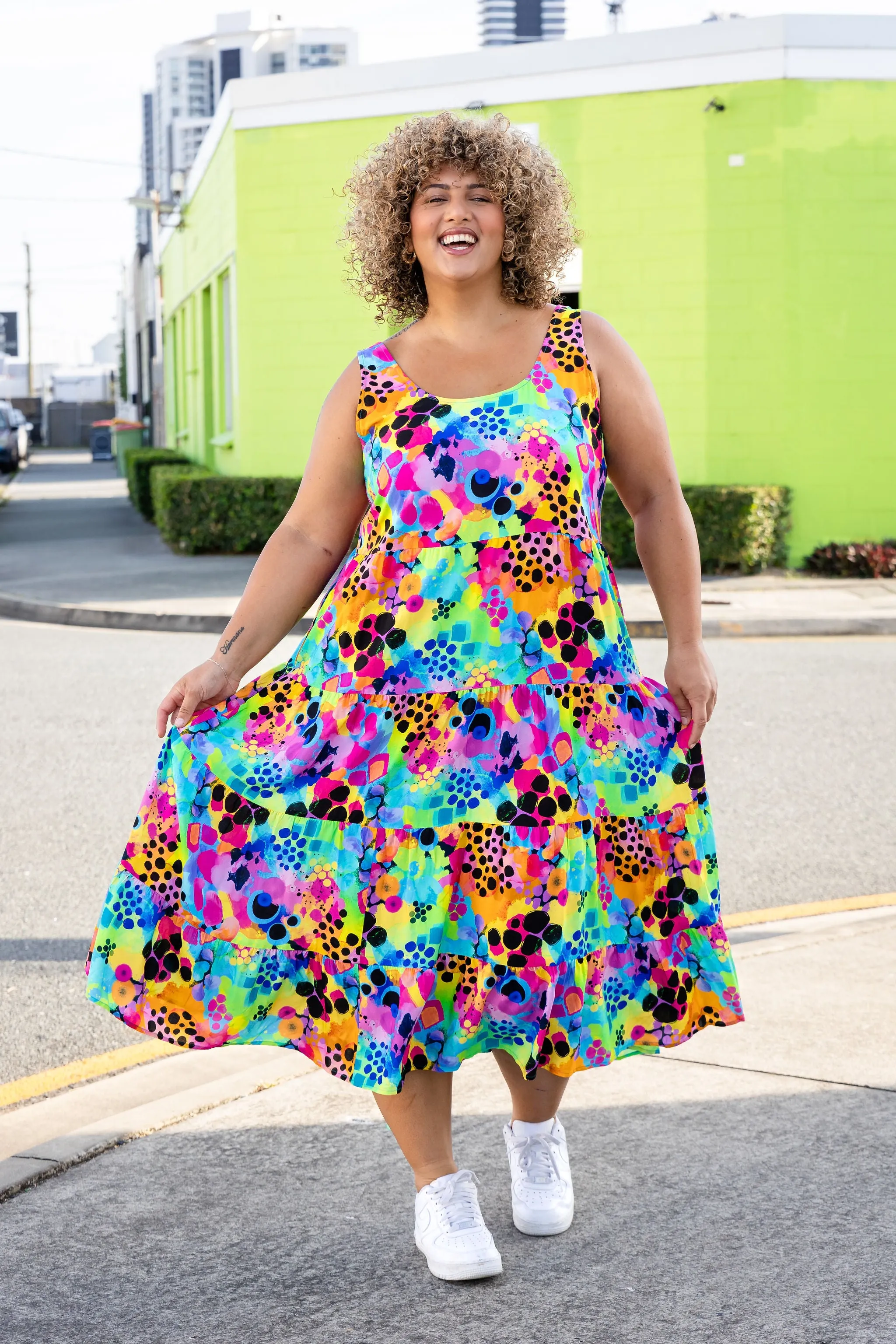 Ronnie Maxi Dress in Messy Mind by Kasey Rainbow