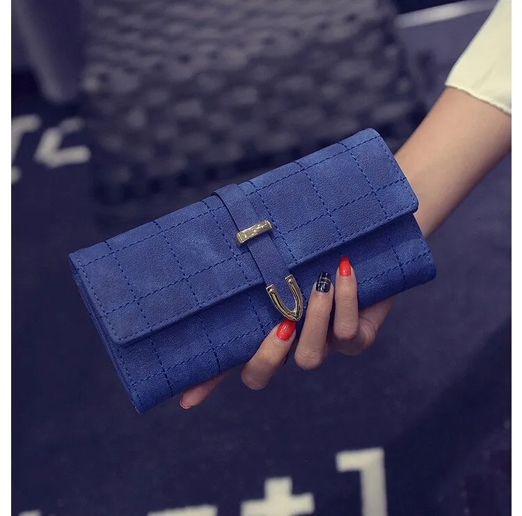 Ryleshi Long Plaid PU Leather Women Wallet