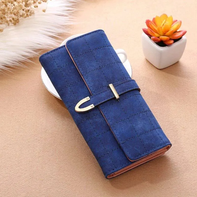 Ryleshi Long Plaid PU Leather Women Wallet