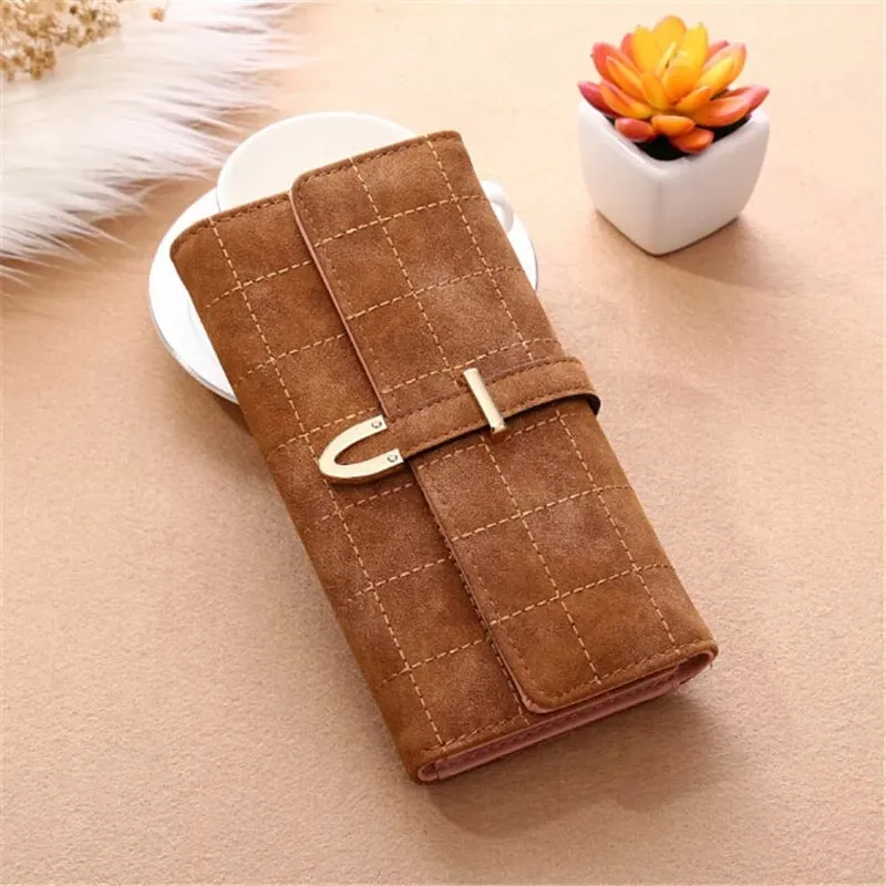 Ryleshi Long Plaid PU Leather Women Wallet