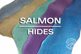 Salmon -  Metallic Finish - Vegetable Tanned Leather (HIDES)