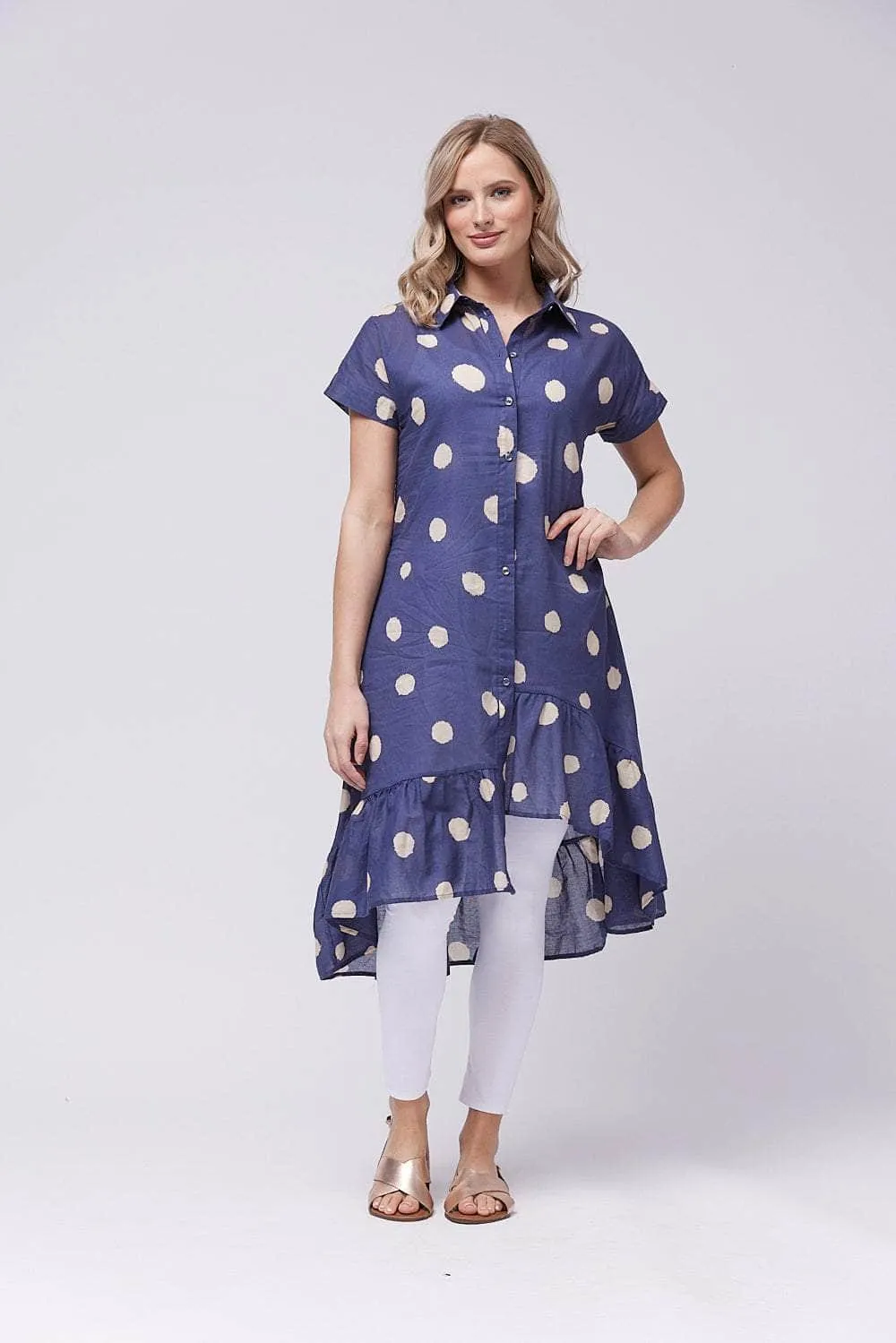 Saloos Uneven Front Dress with Pockets