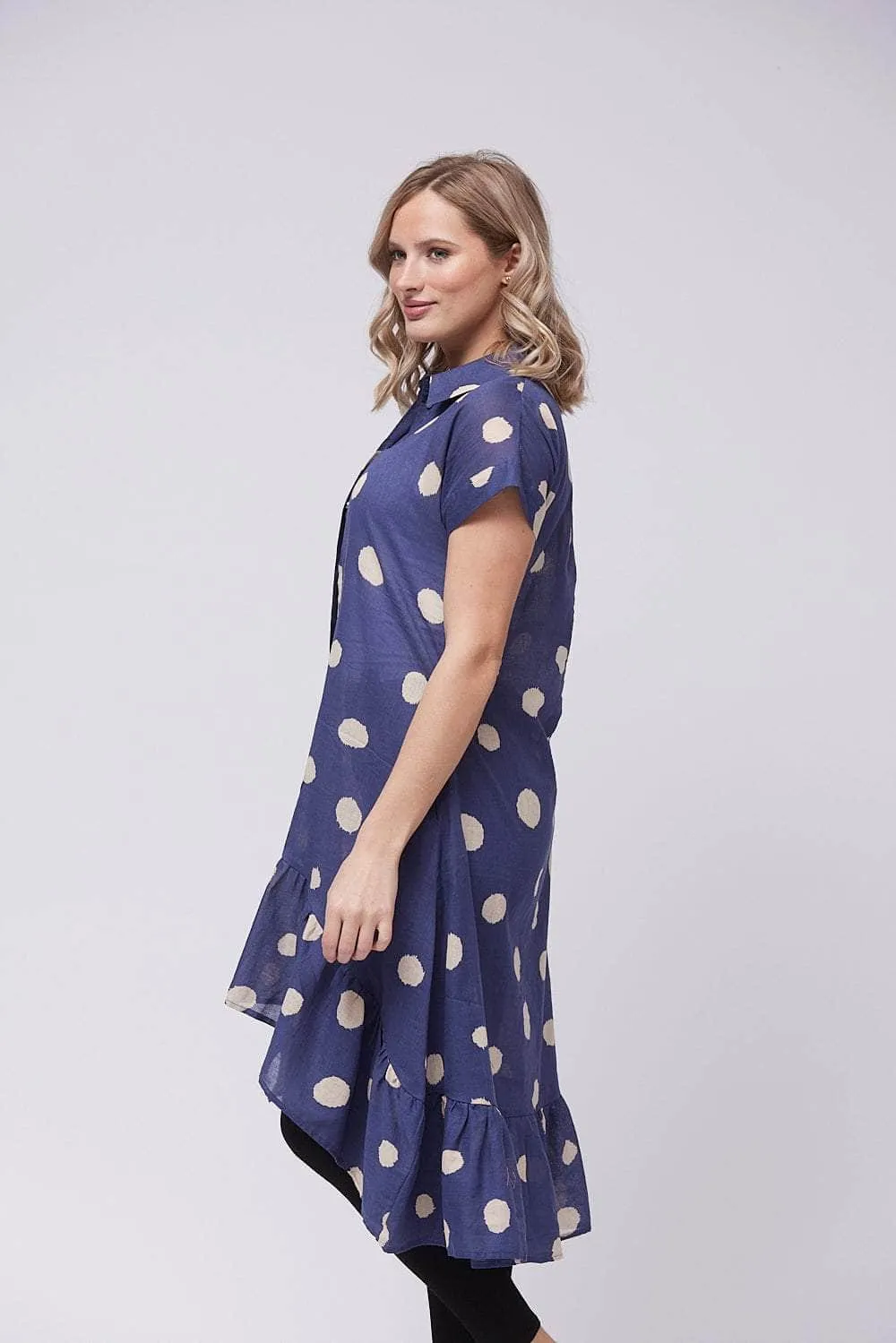 Saloos Uneven Front Dress with Pockets