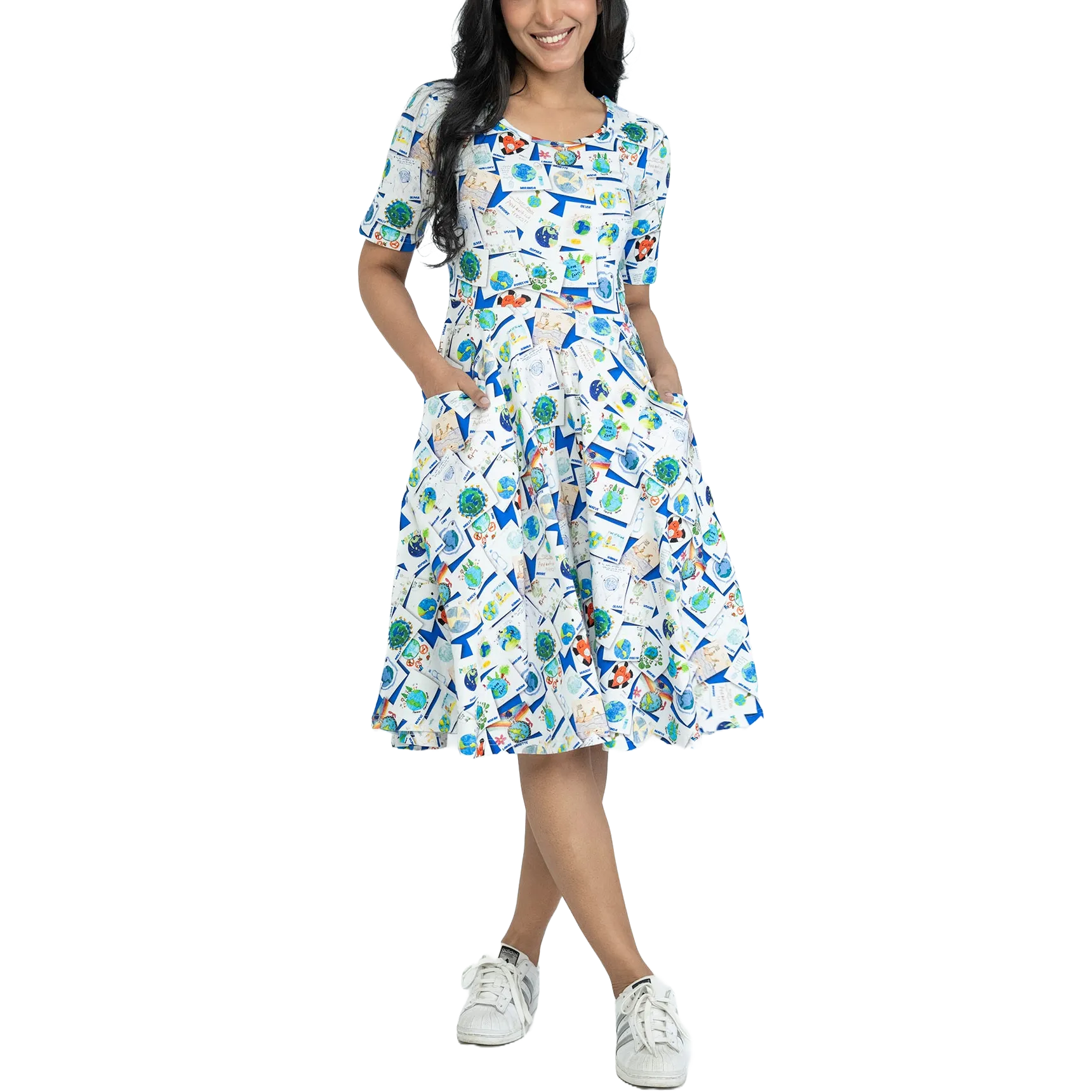 Save The Earth Kids' Art Twirl Dress