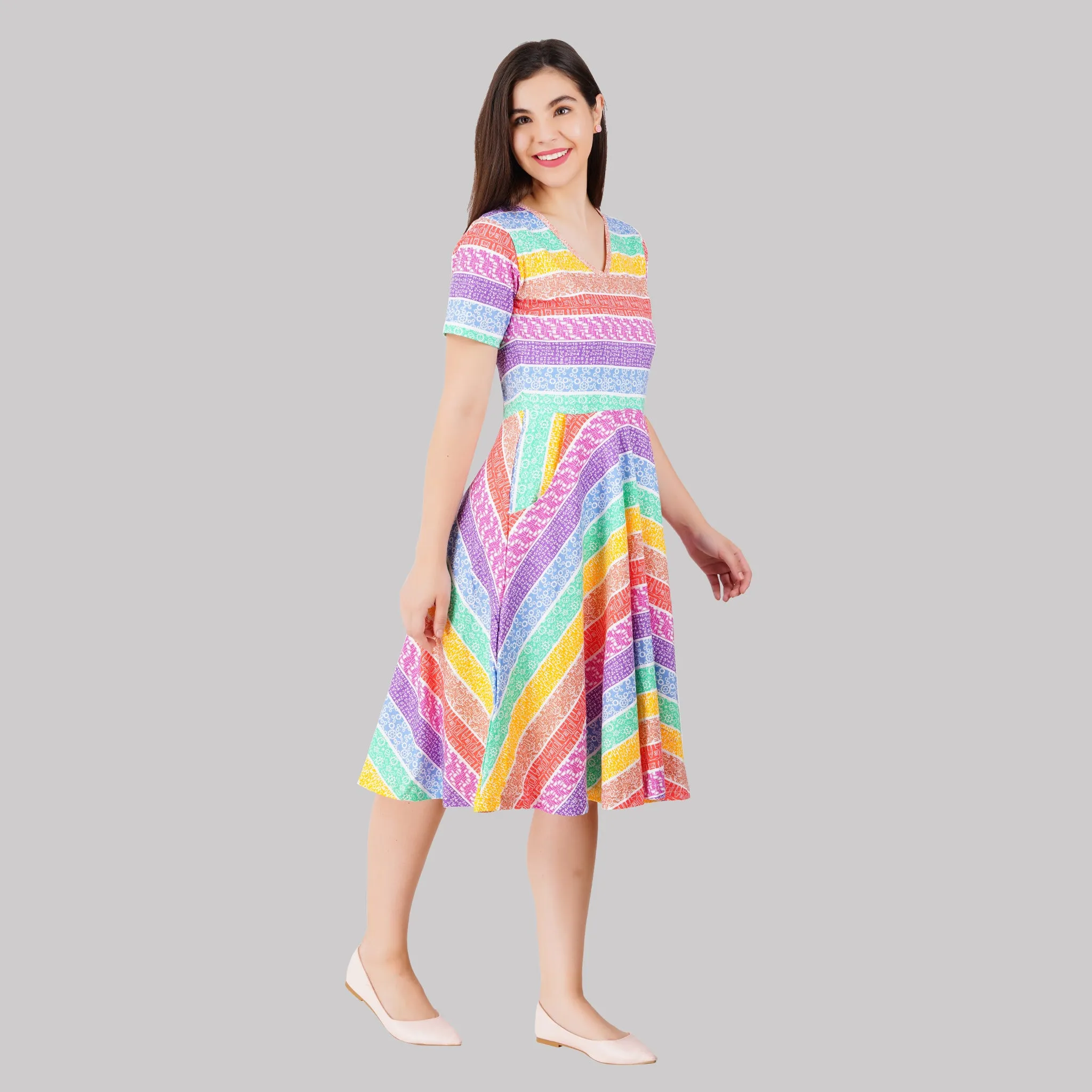 STEAM Rainbow Twirl Dress